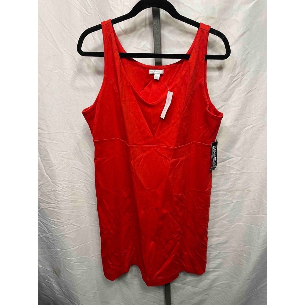 NEW YORK‎ COMPANY Red V Neck Tank Top Womens Size XL